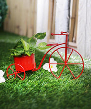Small Cycle Planter Red