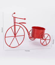 Small Cycle Planter Red
