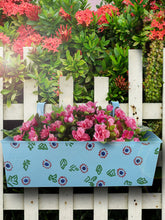 Handpainted Rectangle Planter Blue