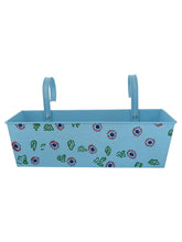 Handpainted Rectangle Planter Blue