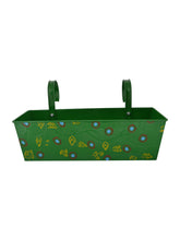 Handpainted Rectangle Planter Green