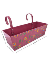 Handpainted Rectangle Planter Pink