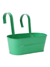 Oval Railing Planter Big Green