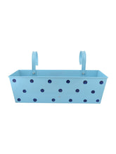 Polka Dot Rectangle Planter Blue