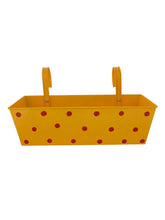 Polka Dot Rectangle Planter Yellow