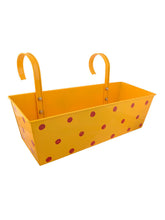 Polka Dot Rectangle Planter Yellow