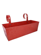 Embossed Rectangular Pot Red