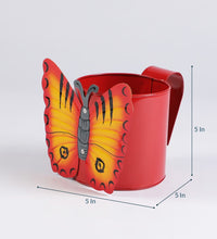 Set of Three Butterfly Railing planters