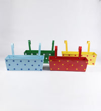 Set of Four 18'' Polka Dot Rectangle Planters