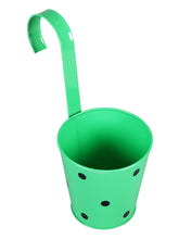 Set of two Railling Pot Polka Blue & Green