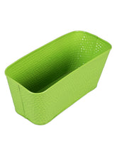 Set of Two 12'' Embossed Pot Green & Orange