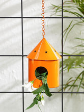 Round Hut Bird House Orange