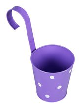 Set of two Railling Pot Polka Purple & Pink