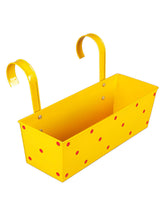 Set of two Polka Dot Rectangle Planter Red & Yellow