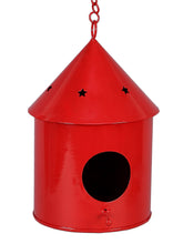 Round Hut Bird House Red