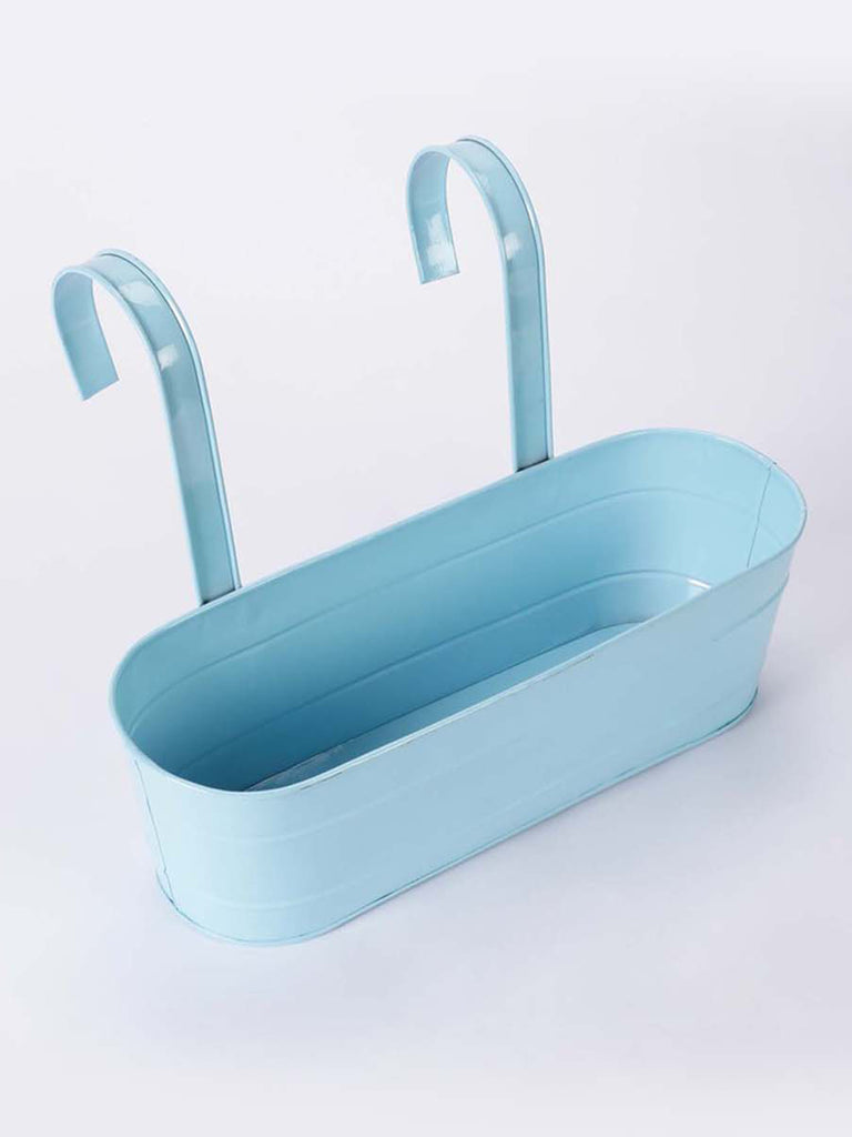 Oval Railing Planter Large Blue– Exotic Flora