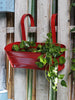 Oval Railing Planter Large Red