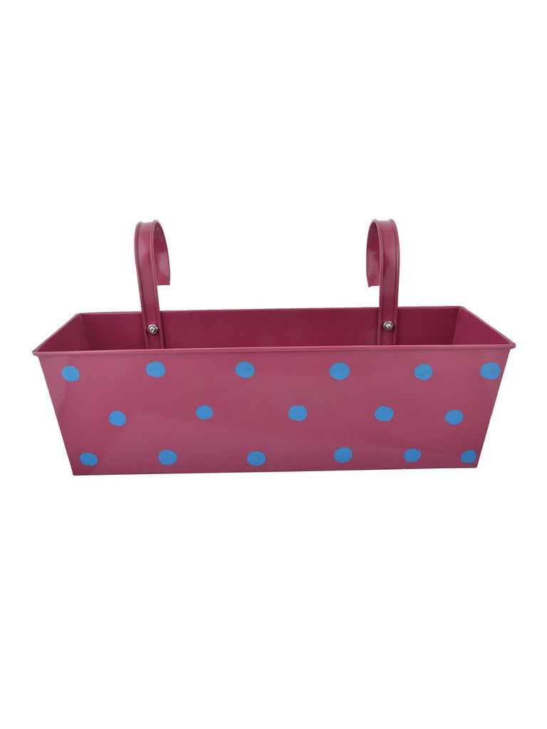 Polka Dot Rectangle Planter Pink– Exotic Flora