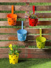 Set of Five 7'' Polka Dot Round Planters