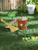 Frog lying playing guitar planter