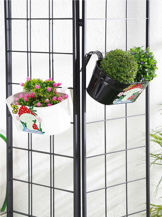 Set of two Mushroom Tub Black & White